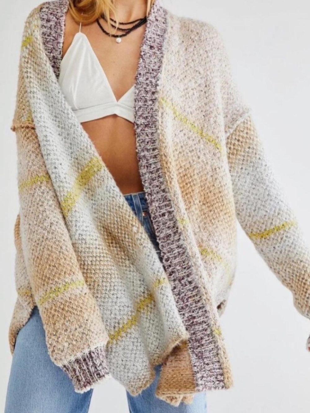 Free People Multi Long Sweater - size XS